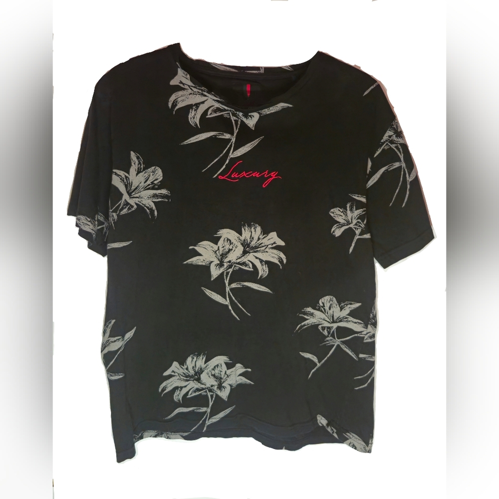 Luxury Shirt Cactus Man Ricky Singh black/grey flowers